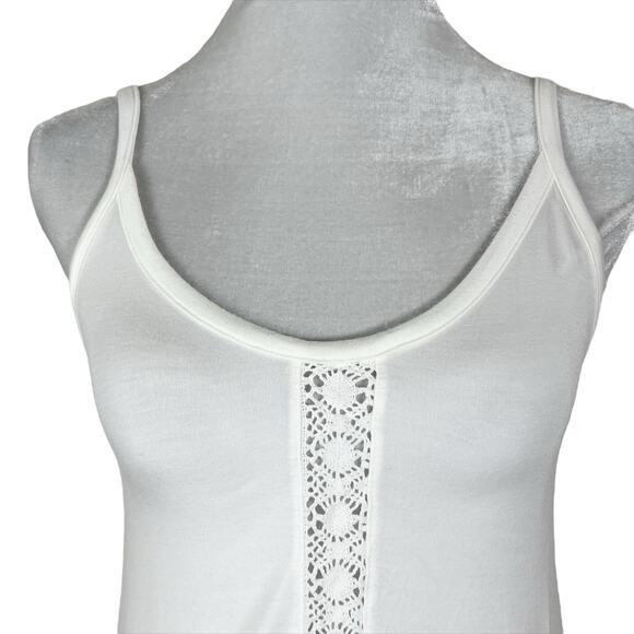 San Francisco City Lights Gypsy Girl Lace Cami Tank Top White Size Small NEW - Picture 4 of 8